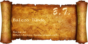 Balczo Tünde névjegykártya